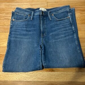 Madewell stove pipe, denim jeans, light wash woman size 32